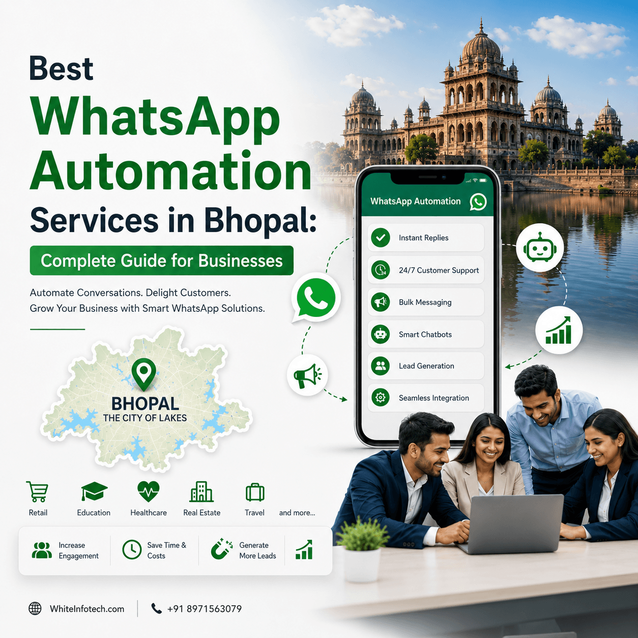 WhatsApp automation dashboard for businesses in Indore